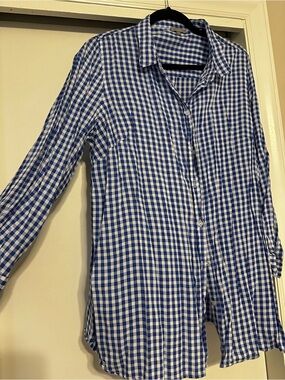 Blue gingham top